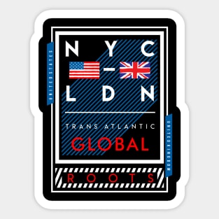 New York and London Sticker